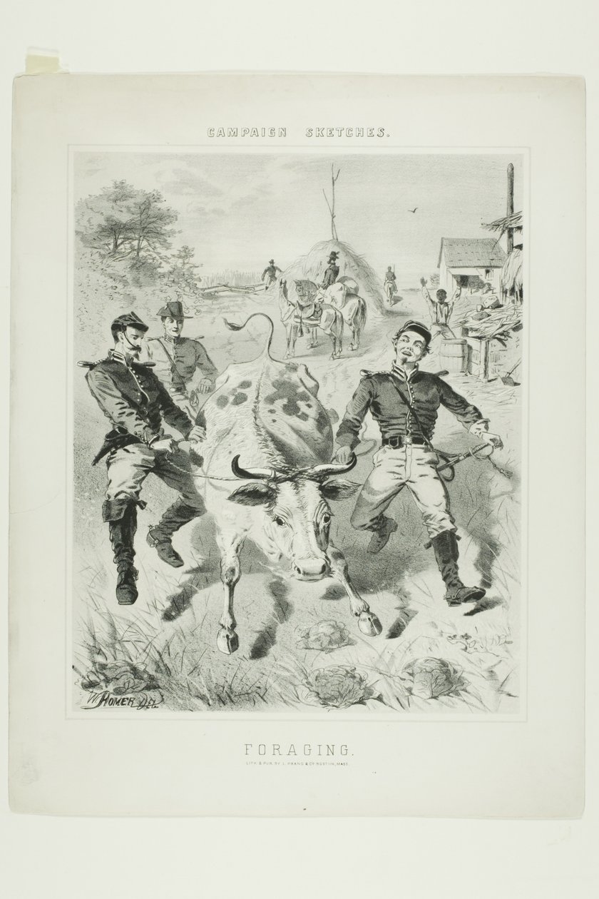 Campagne Schetsen: Foerageren door Winslow Homer