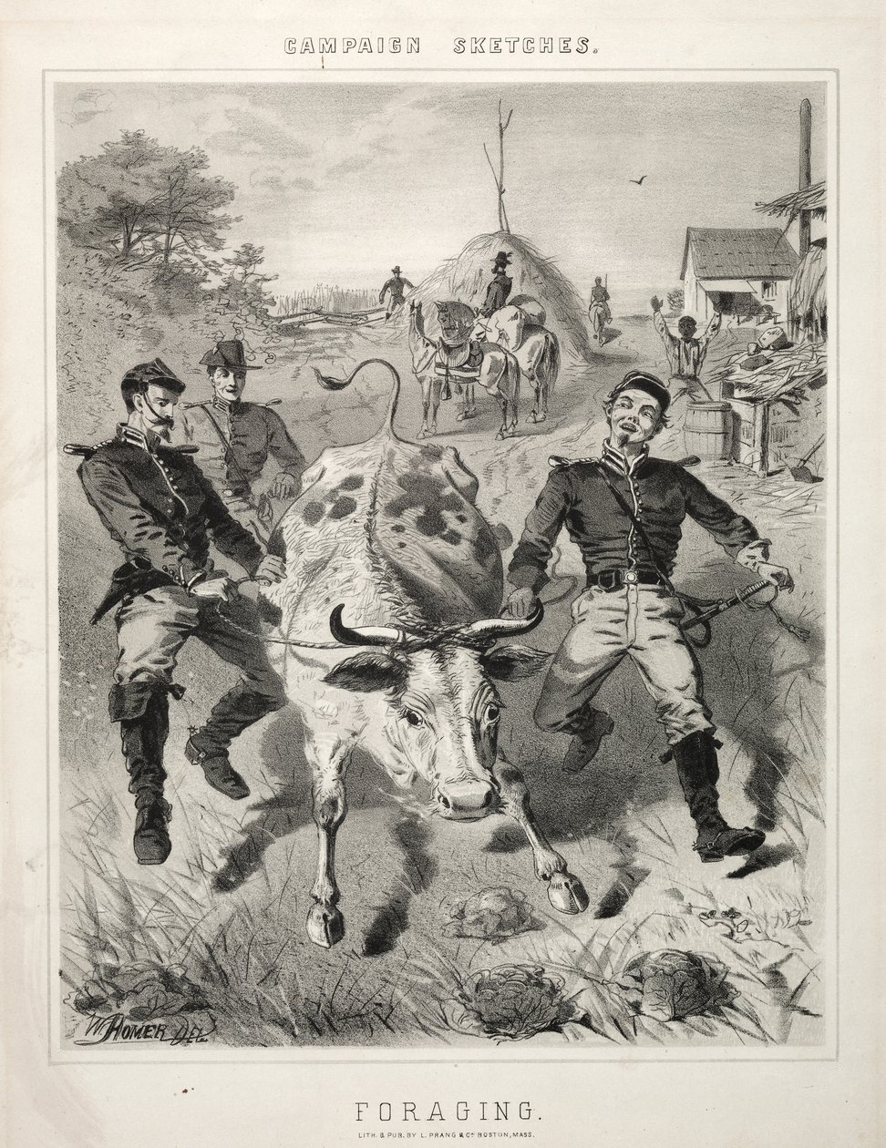 Campagneschetsen: Fourageren door Winslow Homer