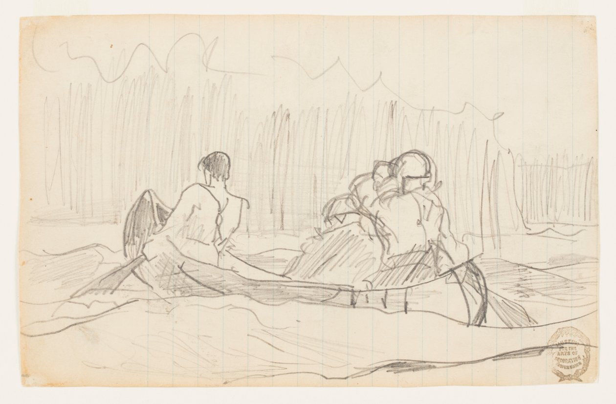 Kano met Drie Mannen door Winslow Homer