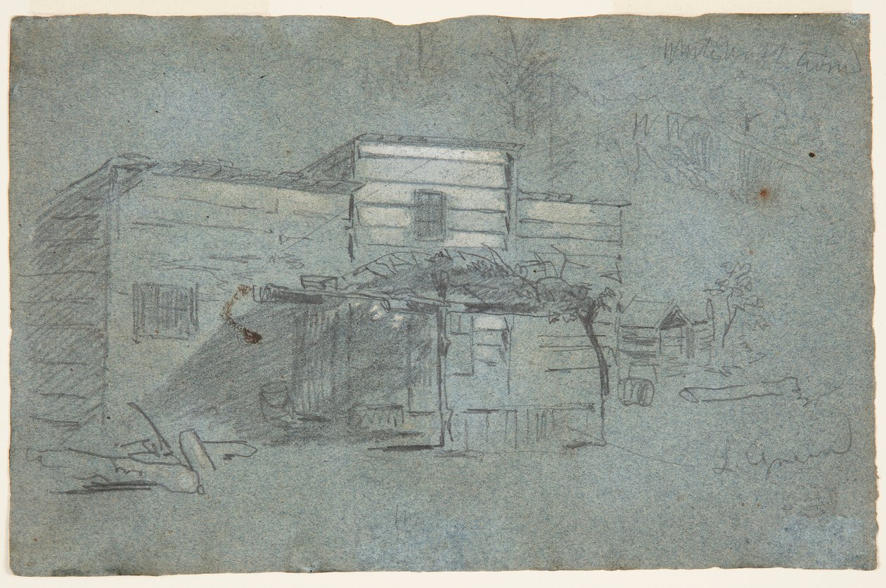 Houten hut door Winslow Homer