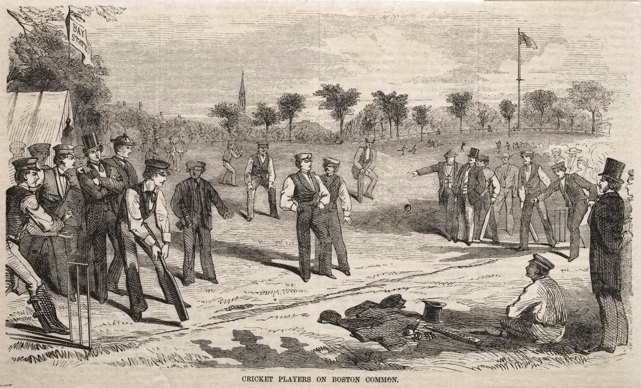 Cricketspelers op Boston door Winslow Homer