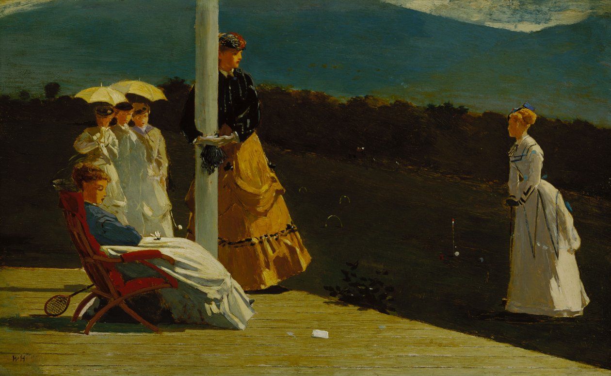 Croquet wedstrijd door Winslow Homer