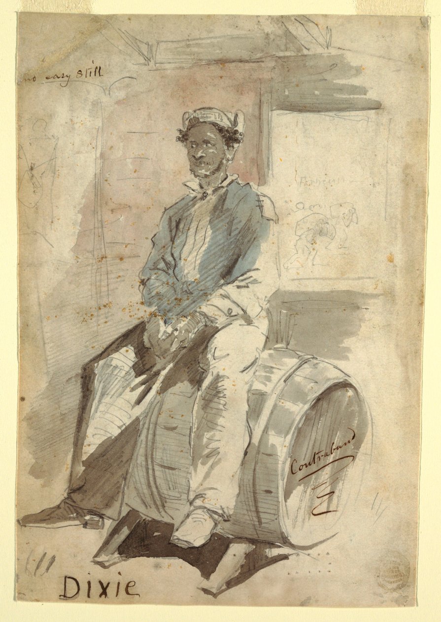 Tekening, Dixie, 1861 door Winslow Homer