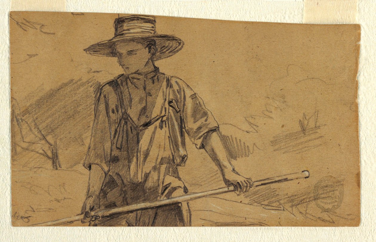 Tekening, Hooien, ca. 1864 door Winslow Homer