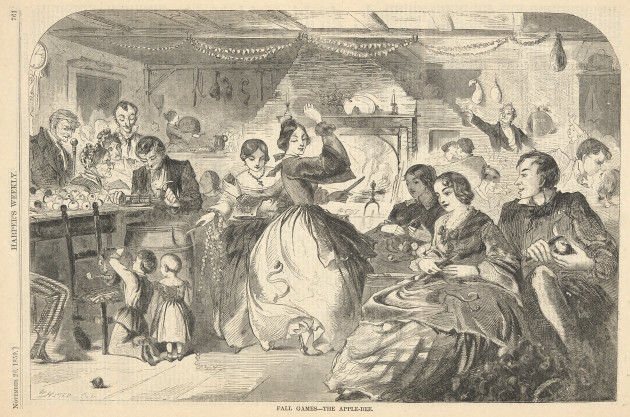Herfstspelen-De Appel-Bij, uit Harper door Winslow Homer