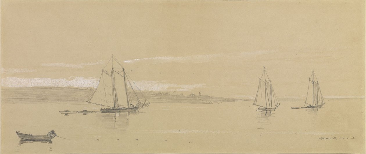 Vissersvloot bij Gloucester door Winslow Homer