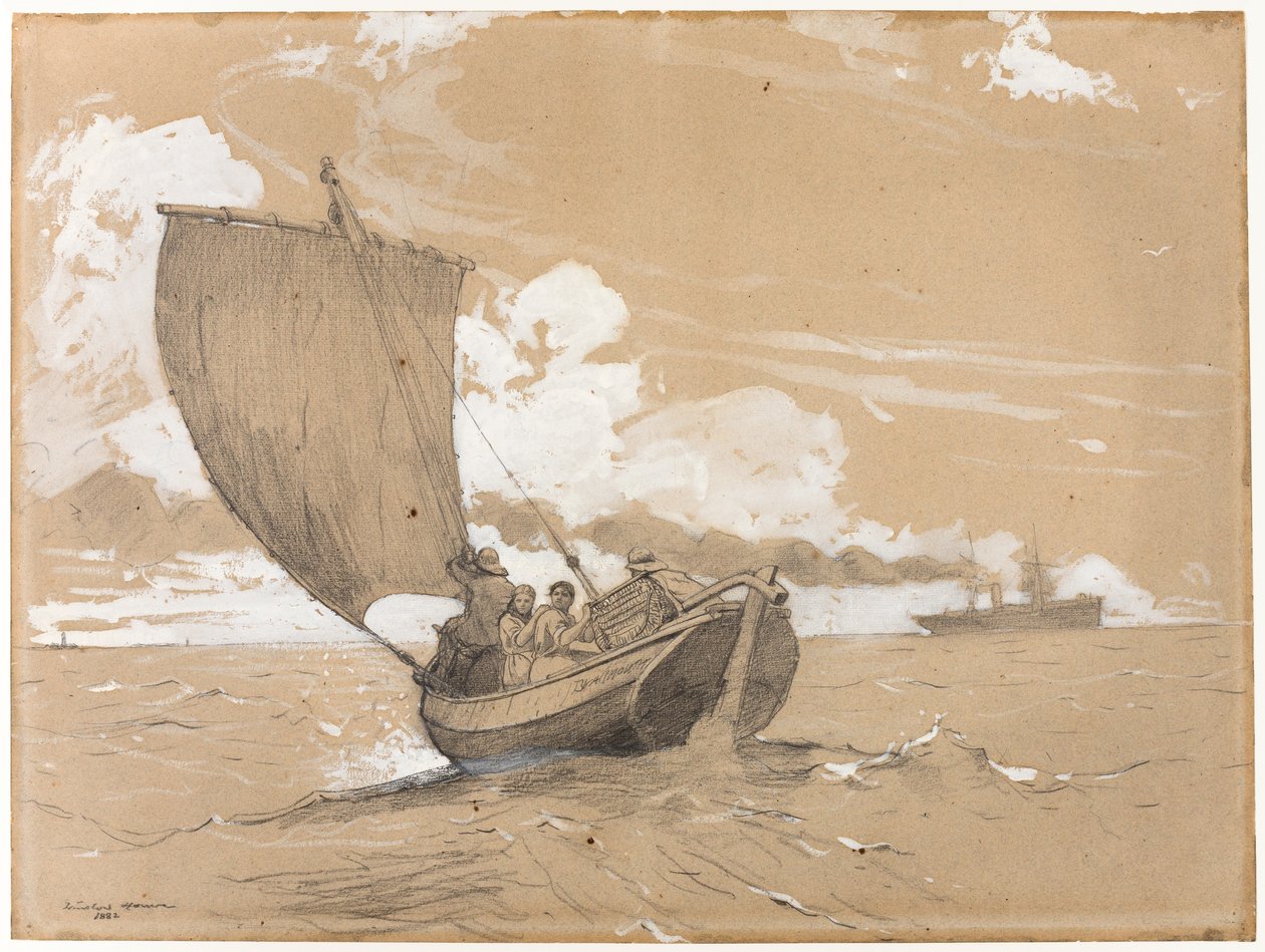 Vissen bij Scarborough door Winslow Homer