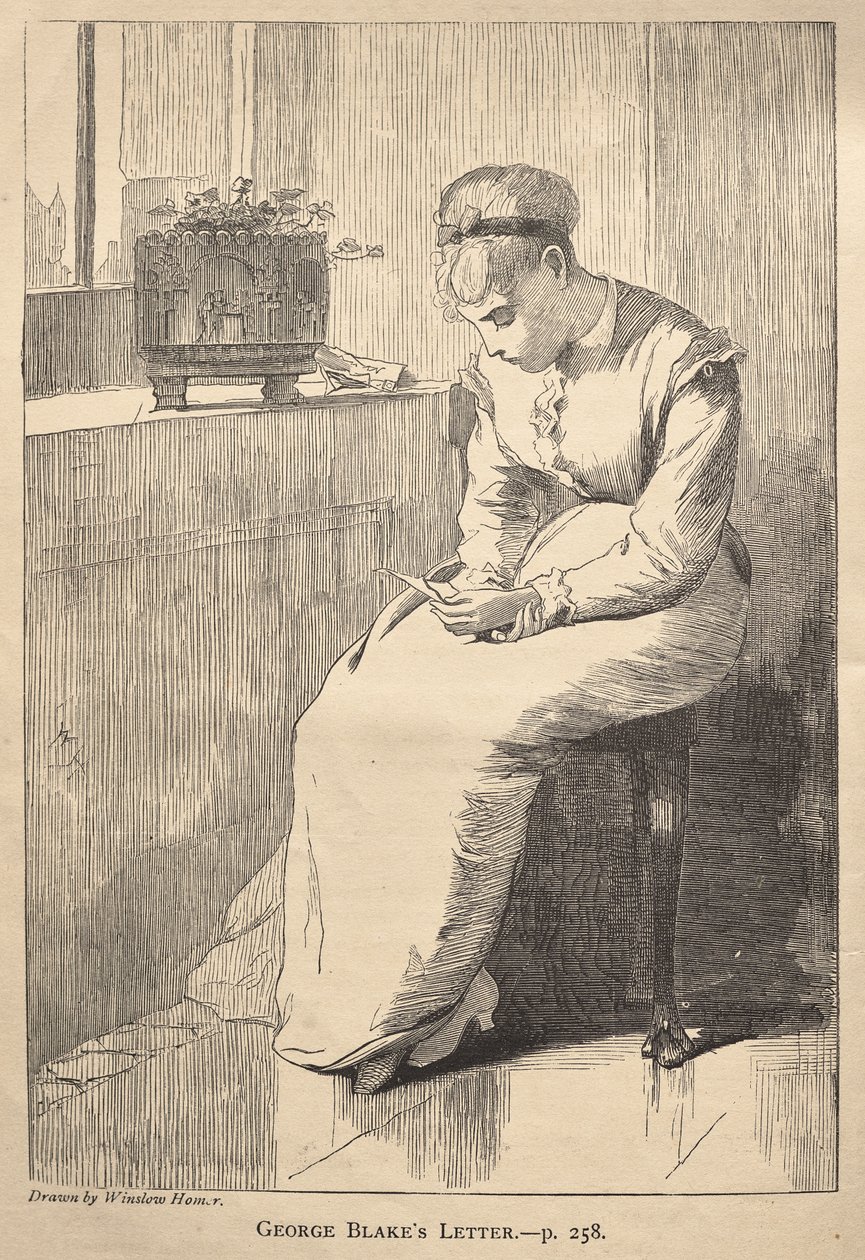 Brief van George Blake door Winslow Homer