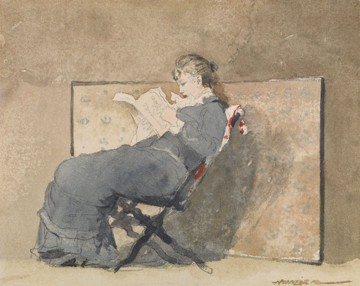 Meisje Lezen door Winslow Homer