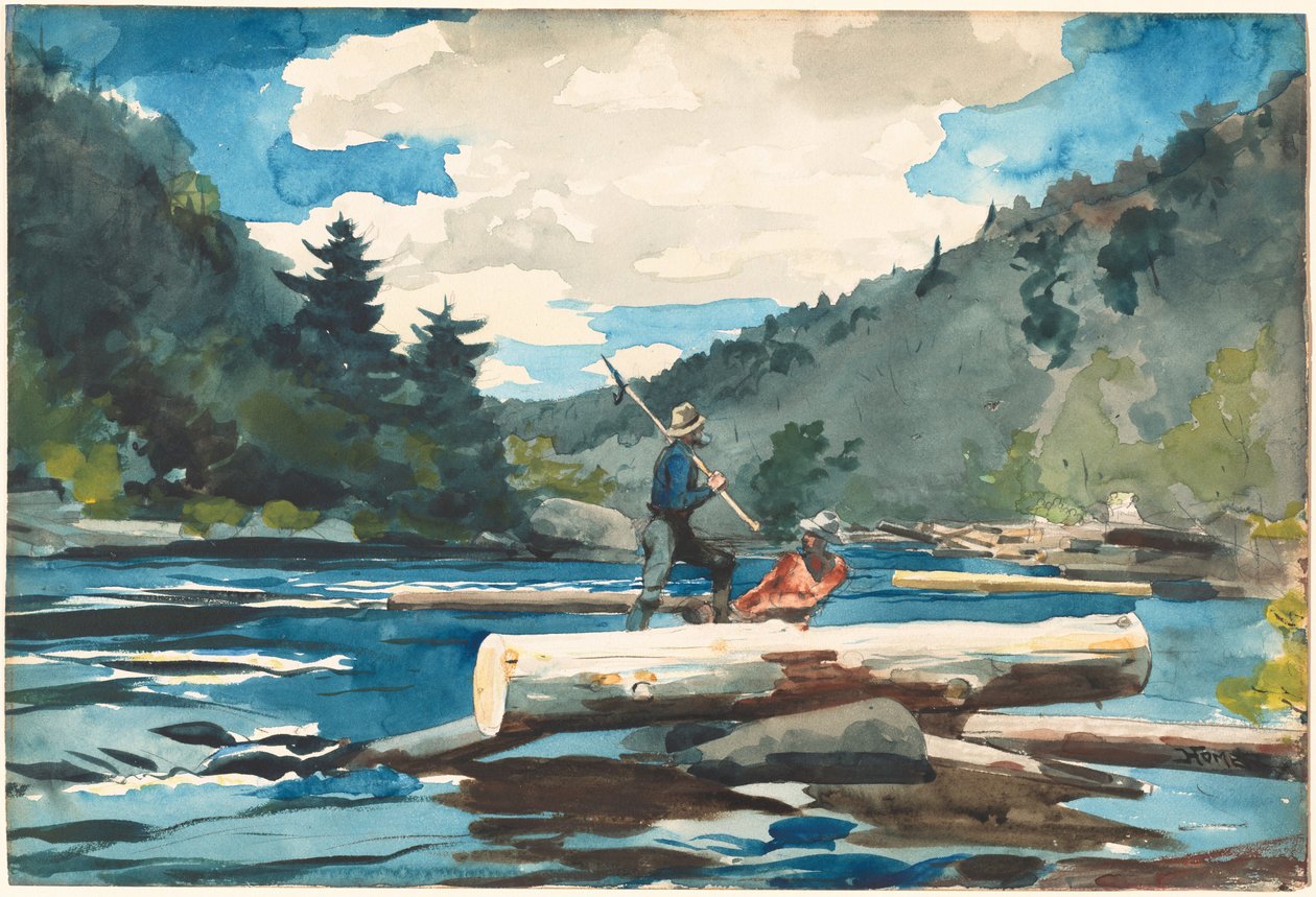 Hudson River, Houtkap door Winslow Homer