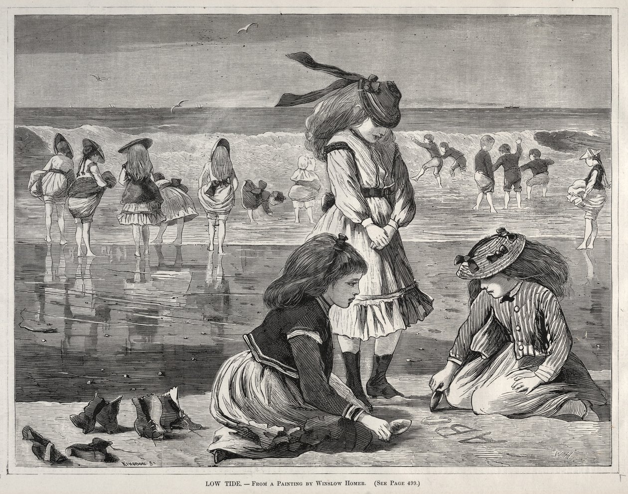 Laagwater, 1870 door Winslow Homer