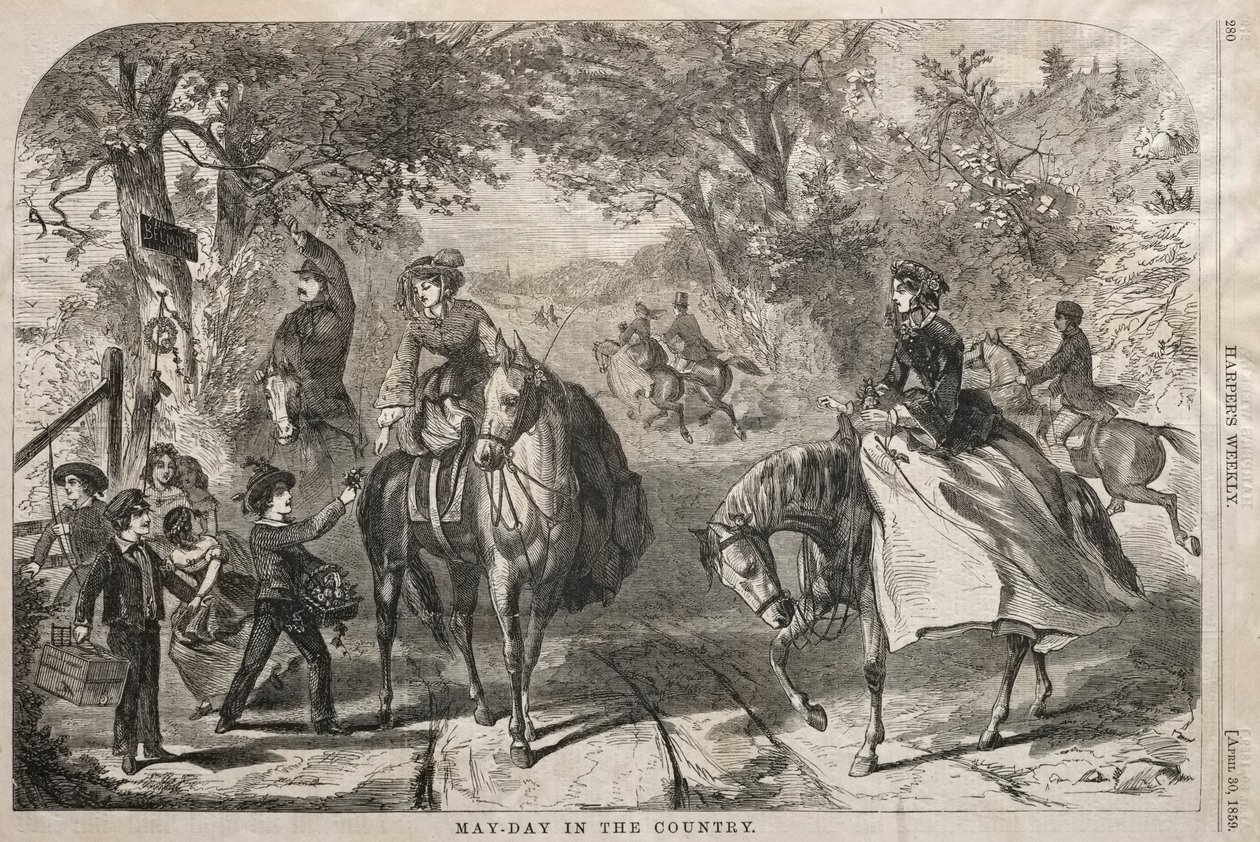 Dag van de Arbeid op het platteland, 1859 door Winslow Homer