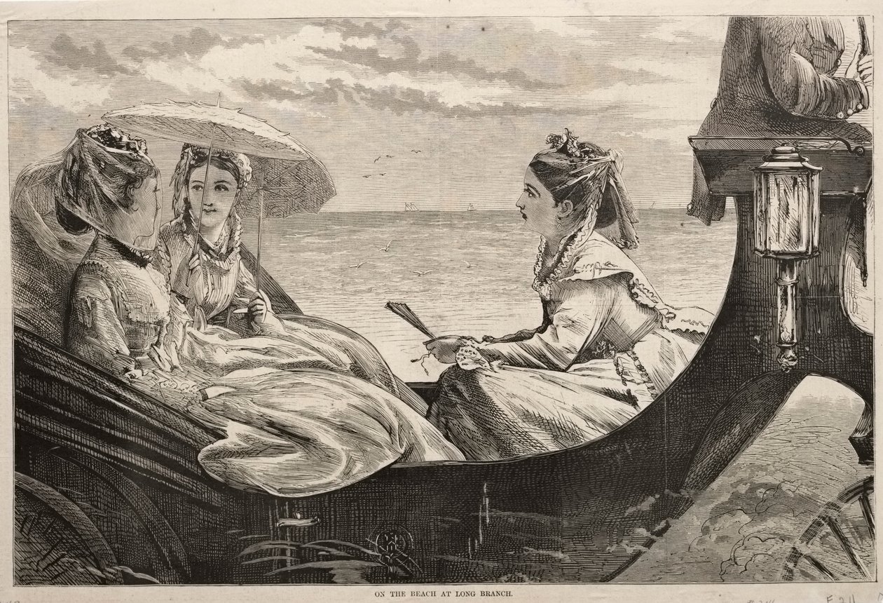 Op het strand bij Long Branch, 1870 door Winslow Homer