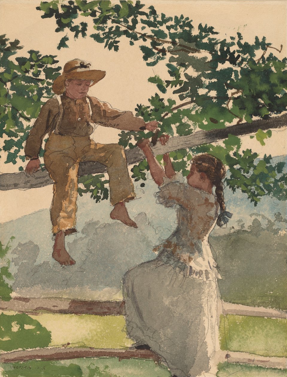 Op het hek, 1878 door Winslow Homer