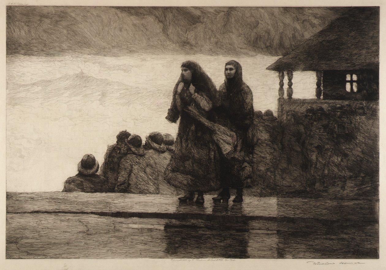 Perikelen op zee door Winslow Homer