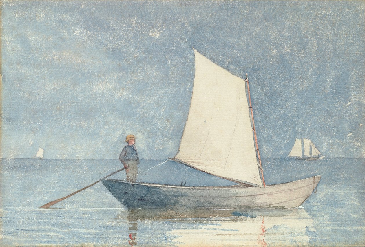 Zeilen met een Dory door Winslow Homer
