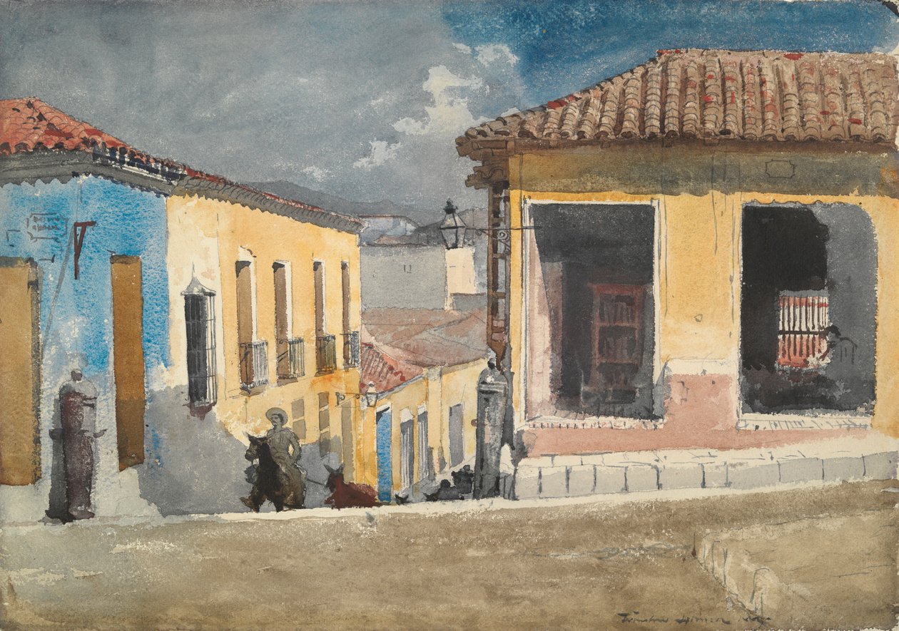 Santiago de Cuba: Straatscène door Winslow Homer