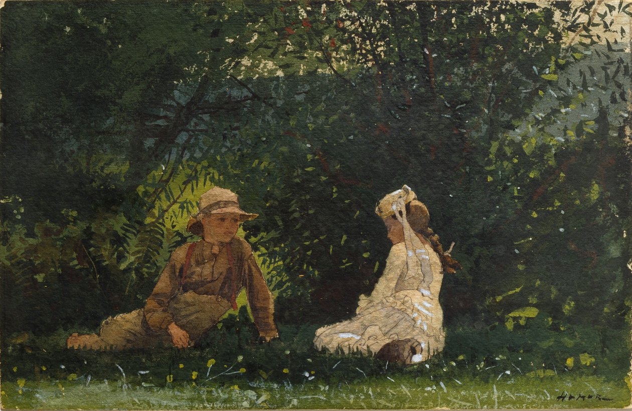 Scène op Houghton Farm door Winslow Homer