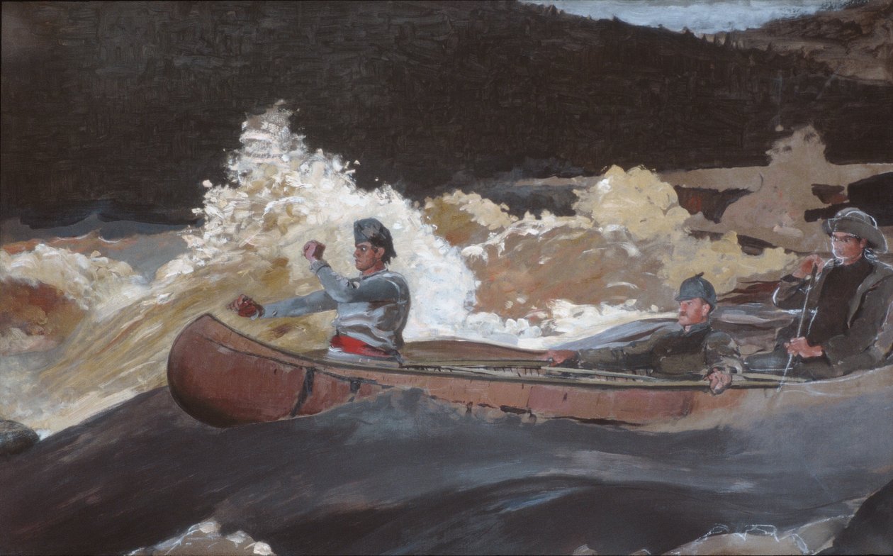 De Stroomversnellingen, Saguenay Rivier door Winslow Homer