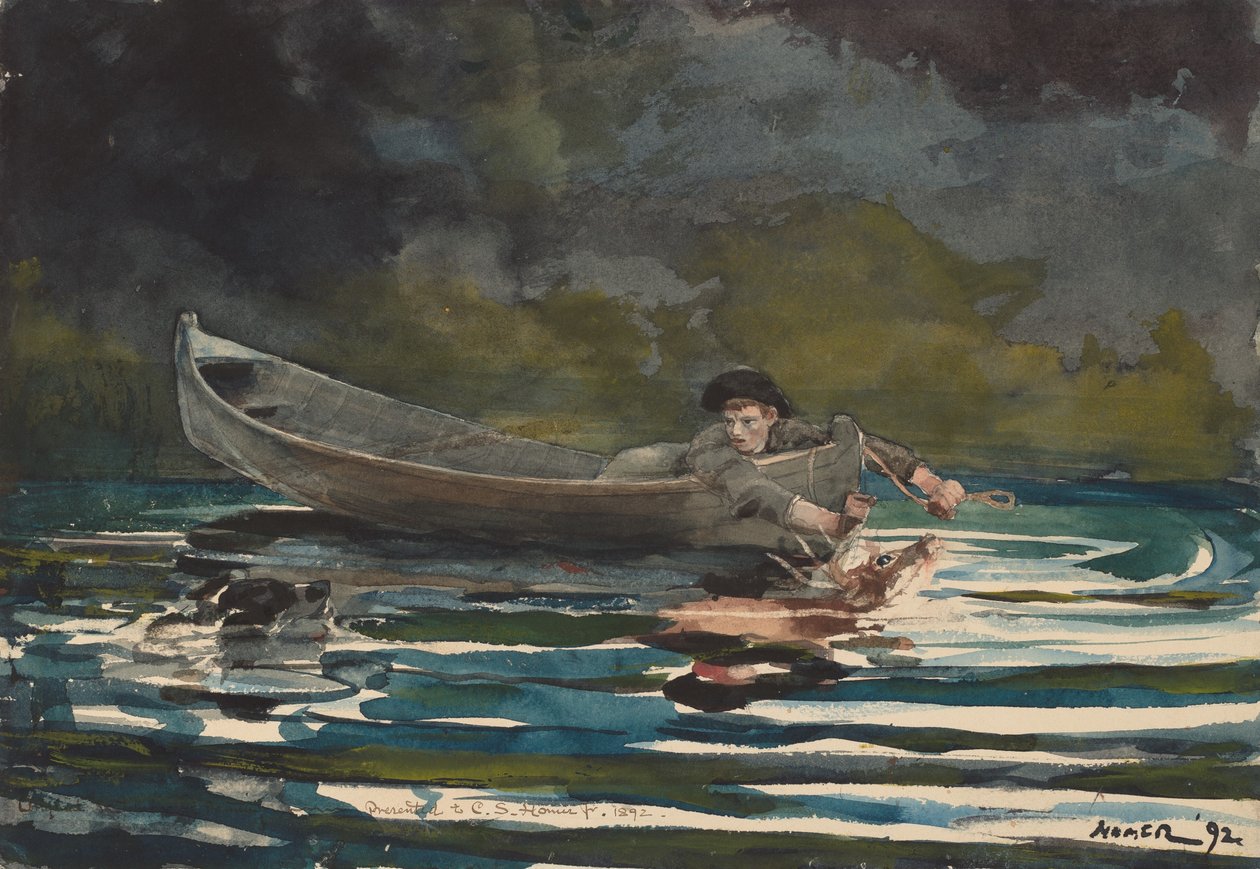 Schets voor Hond en Jager door Winslow Homer