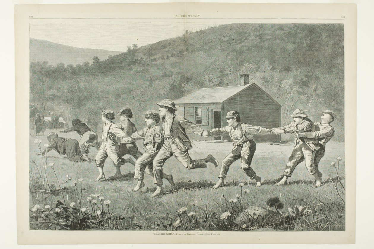 "Snap-the-Whip" door Winslow Homer