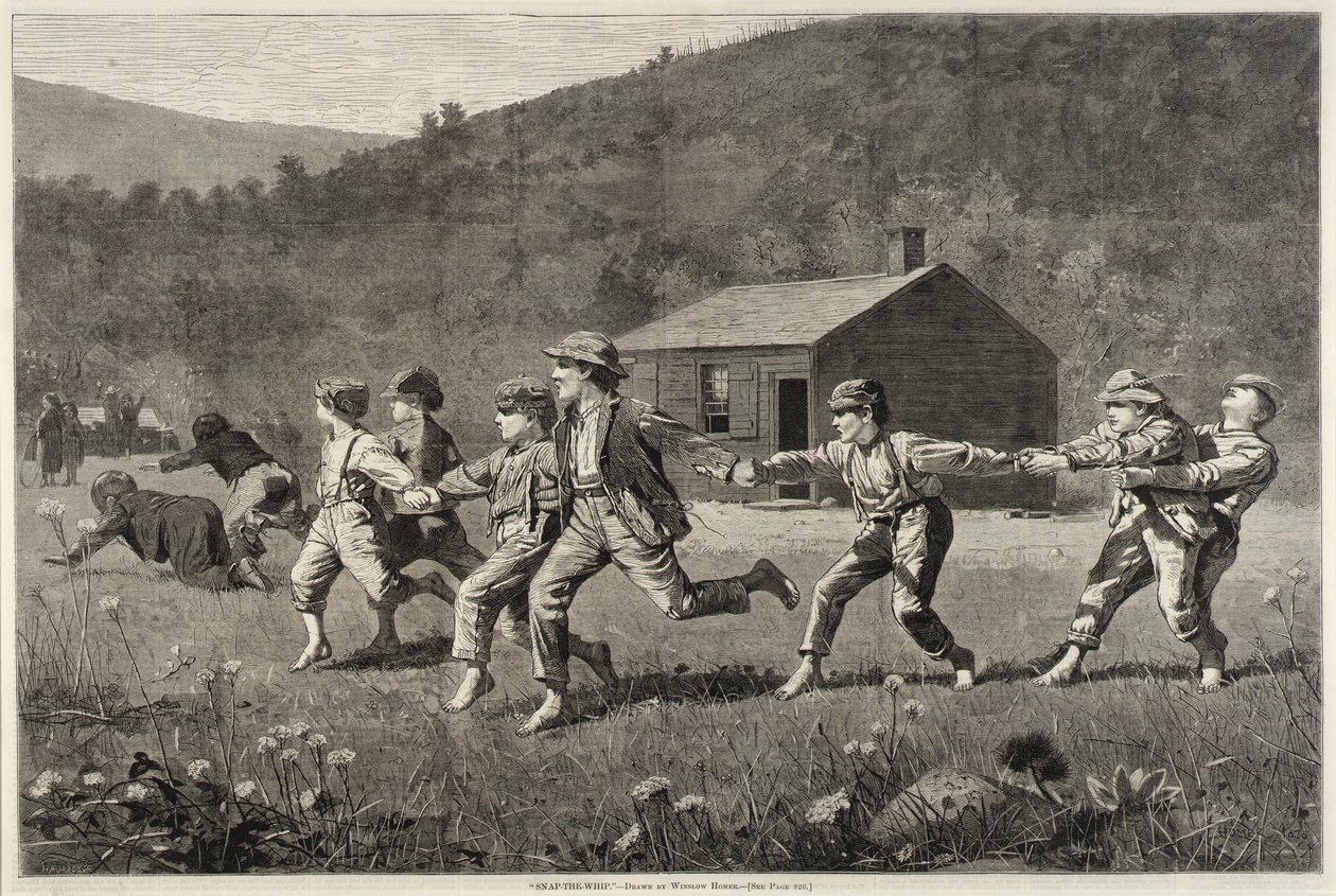 Snap de zweep door Winslow Homer