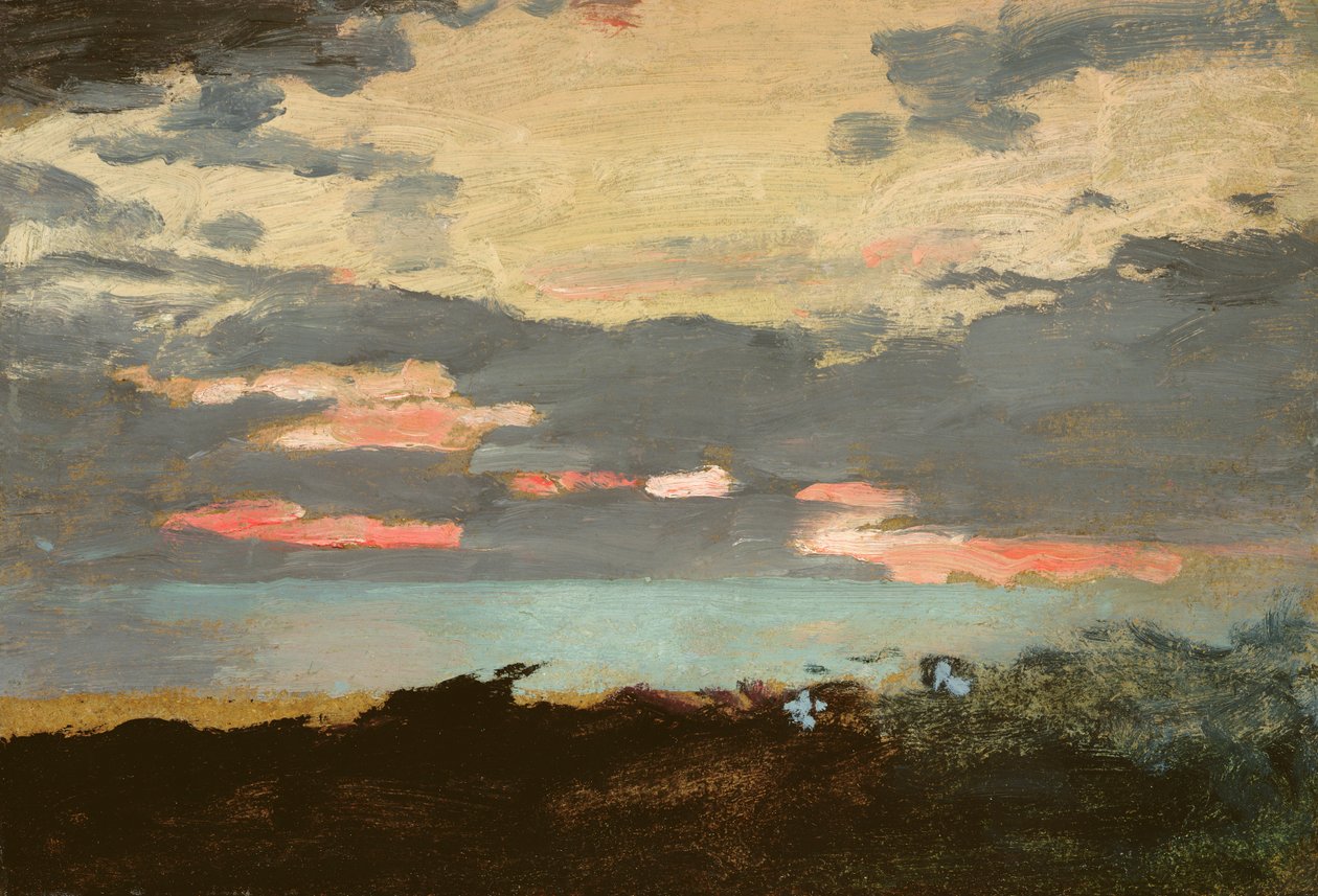 Zonsondergang, Saco Bay door Winslow Homer