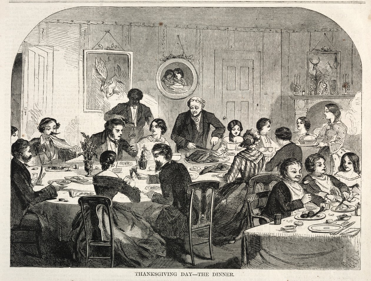 Thanksgiving Day - Het diner, 1858 door Winslow Homer