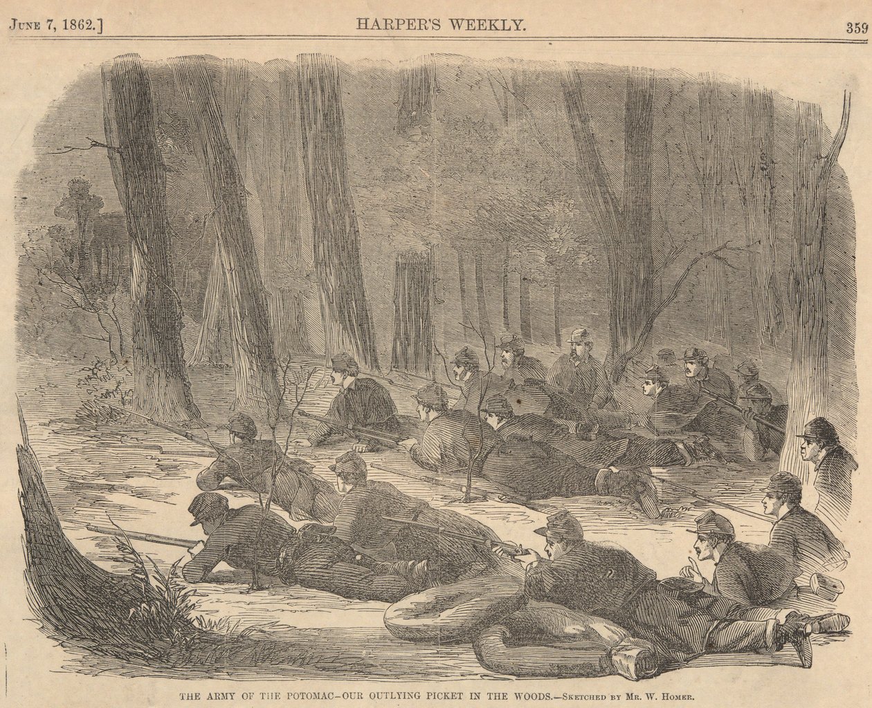 Het leger van de Potomac door Winslow Homer