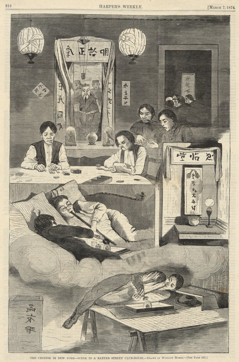 De Chinezen in New York door Winslow Homer