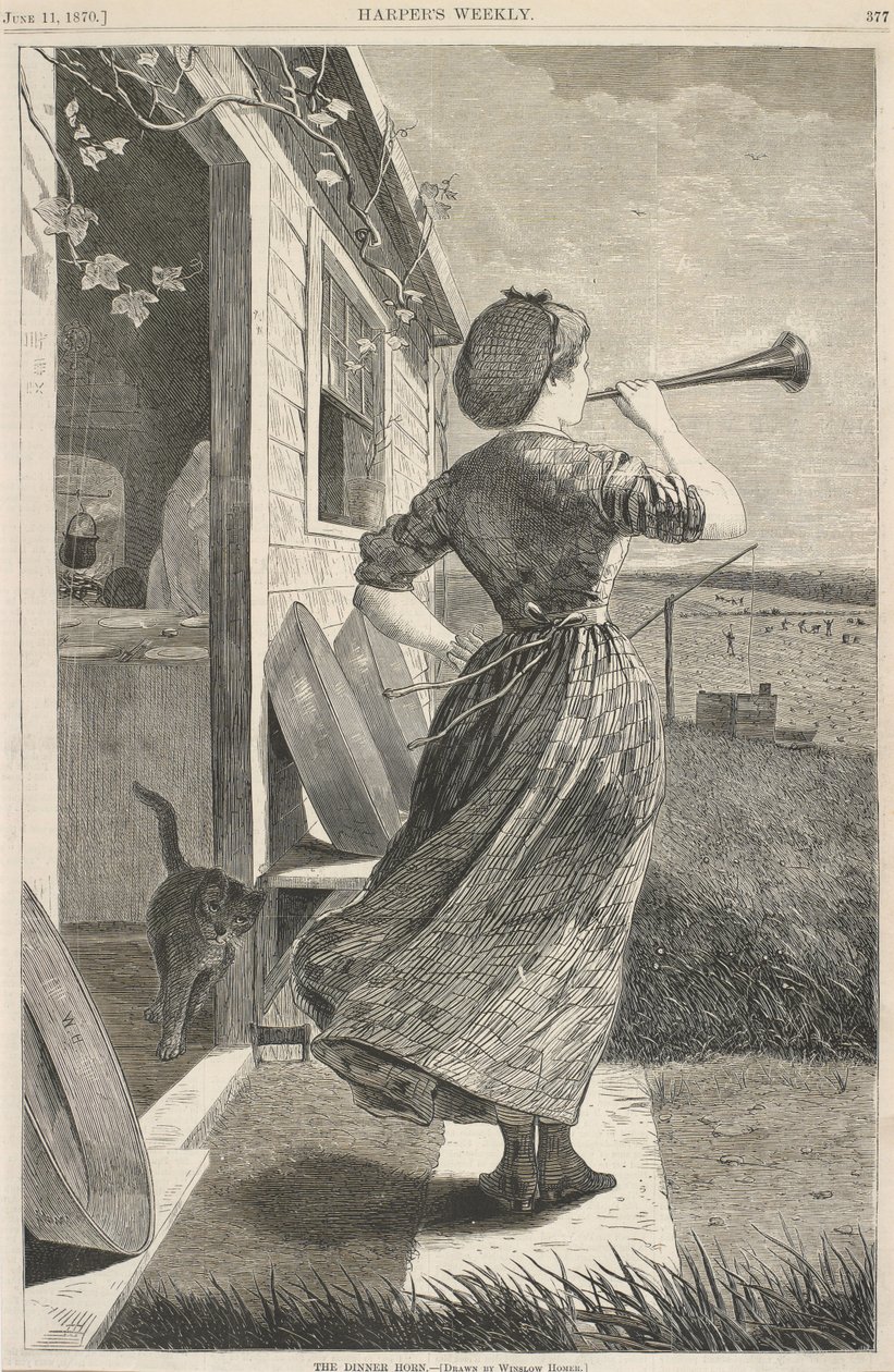 De Dinerhoorn, 11 juni door Winslow Homer