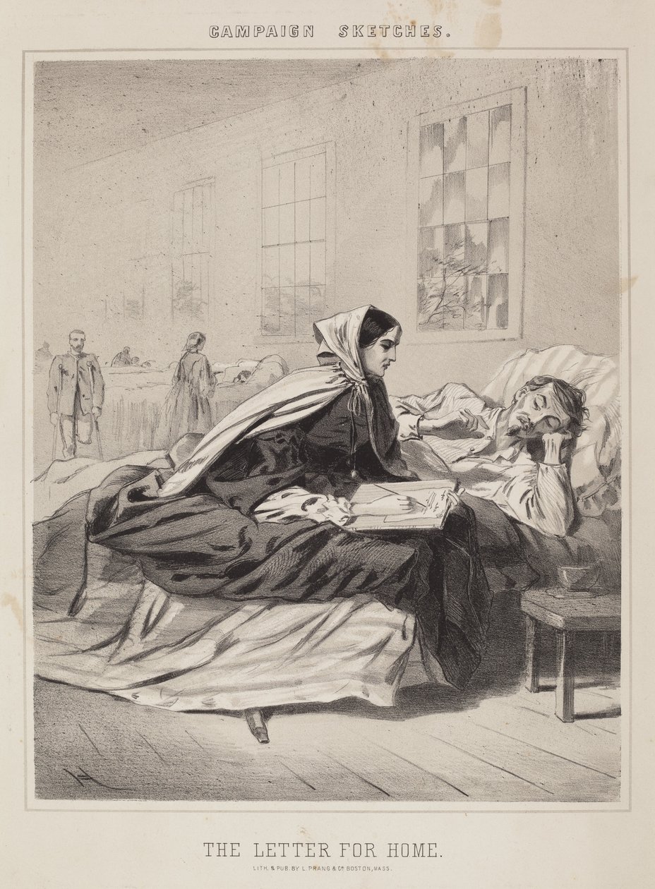 De brief voor thuis (Campagneschetsen) door Winslow Homer