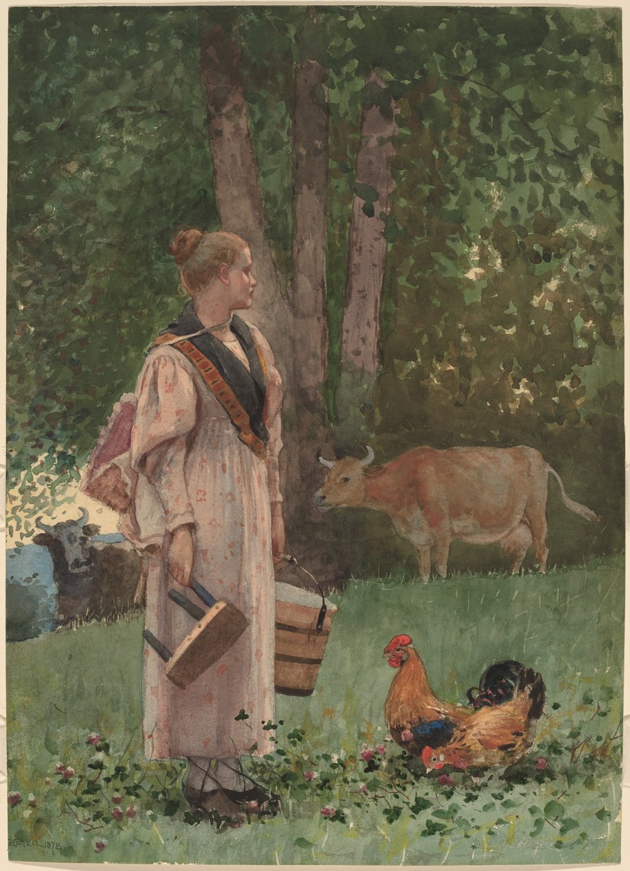Het Melkmeisje door Winslow Homer