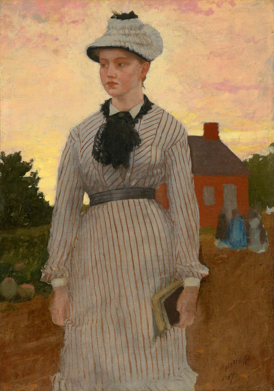 Het Rode Schoolhuis door Winslow Homer