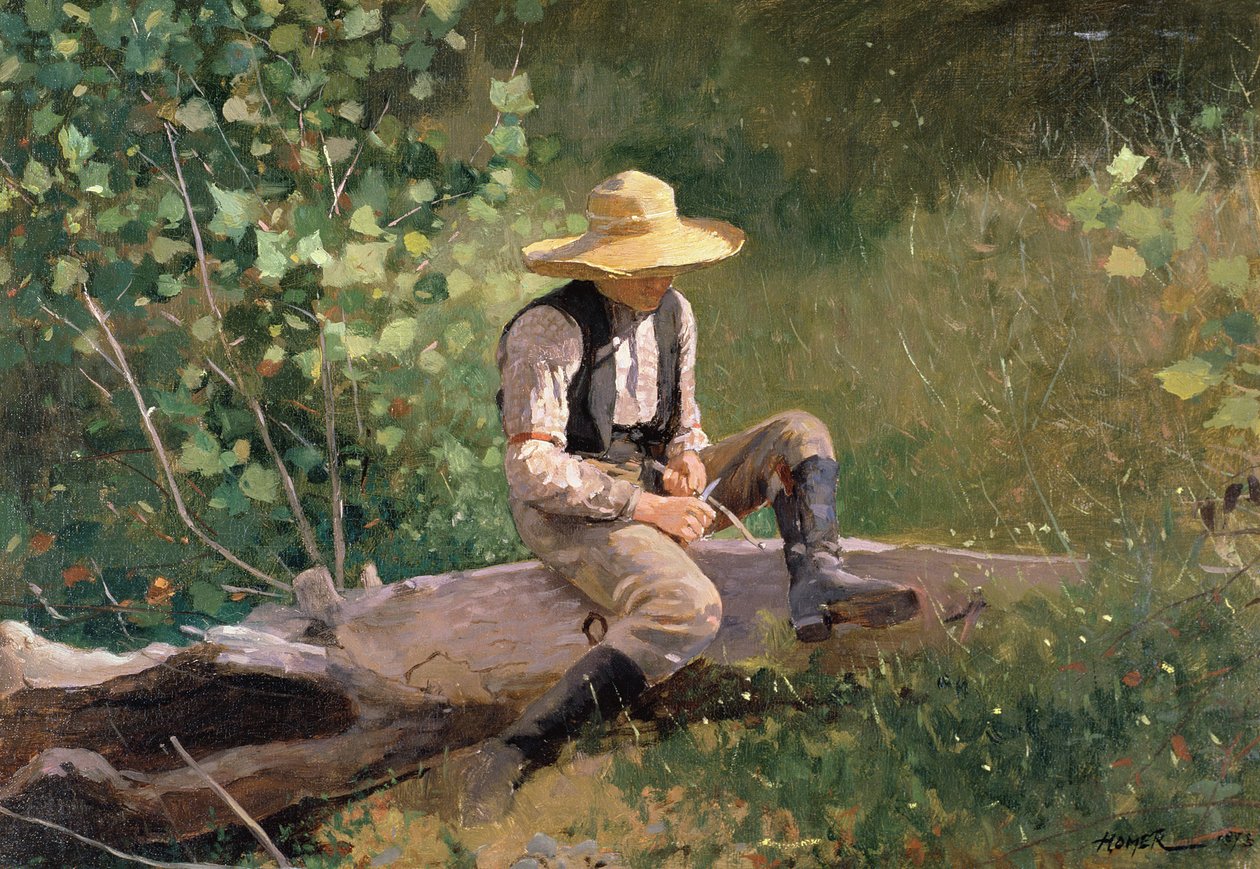 De Snijdende Jongen, 1873 door Winslow Homer