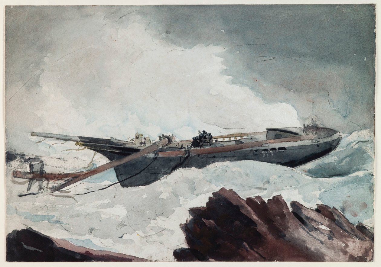 Het gestrande schoener door Winslow Homer
