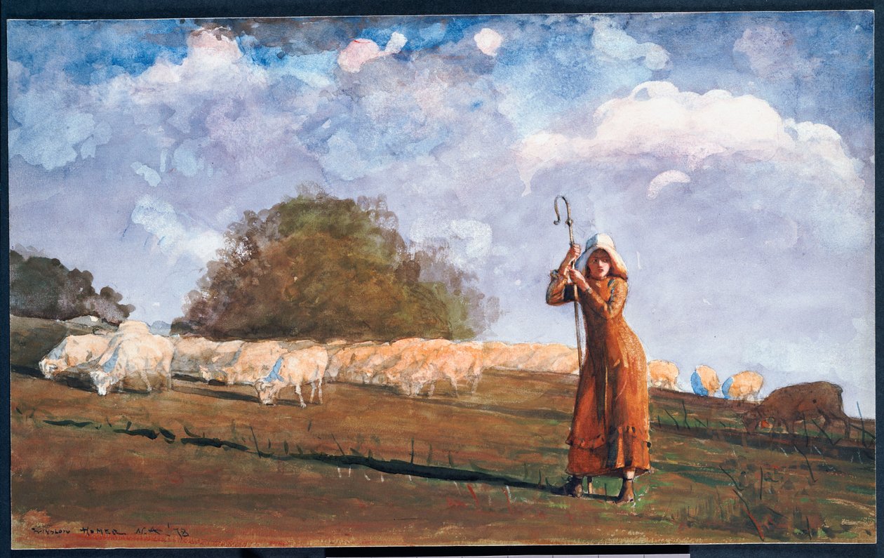 De jonge herderin door Winslow Homer