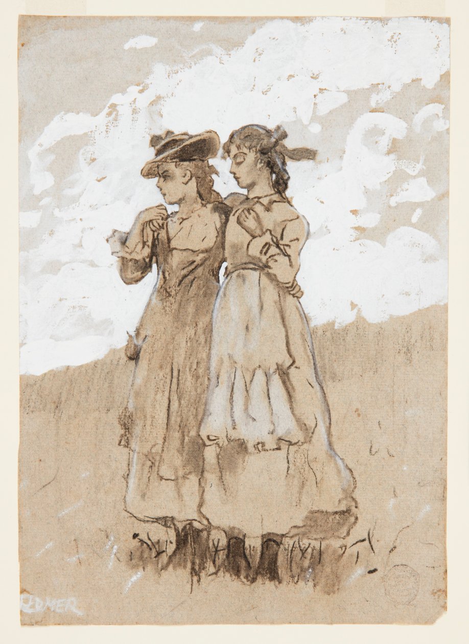 Twee Jonge Meisjes door Winslow Homer