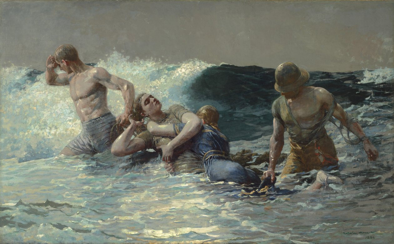Onderstroom, 1886 door Winslow Homer