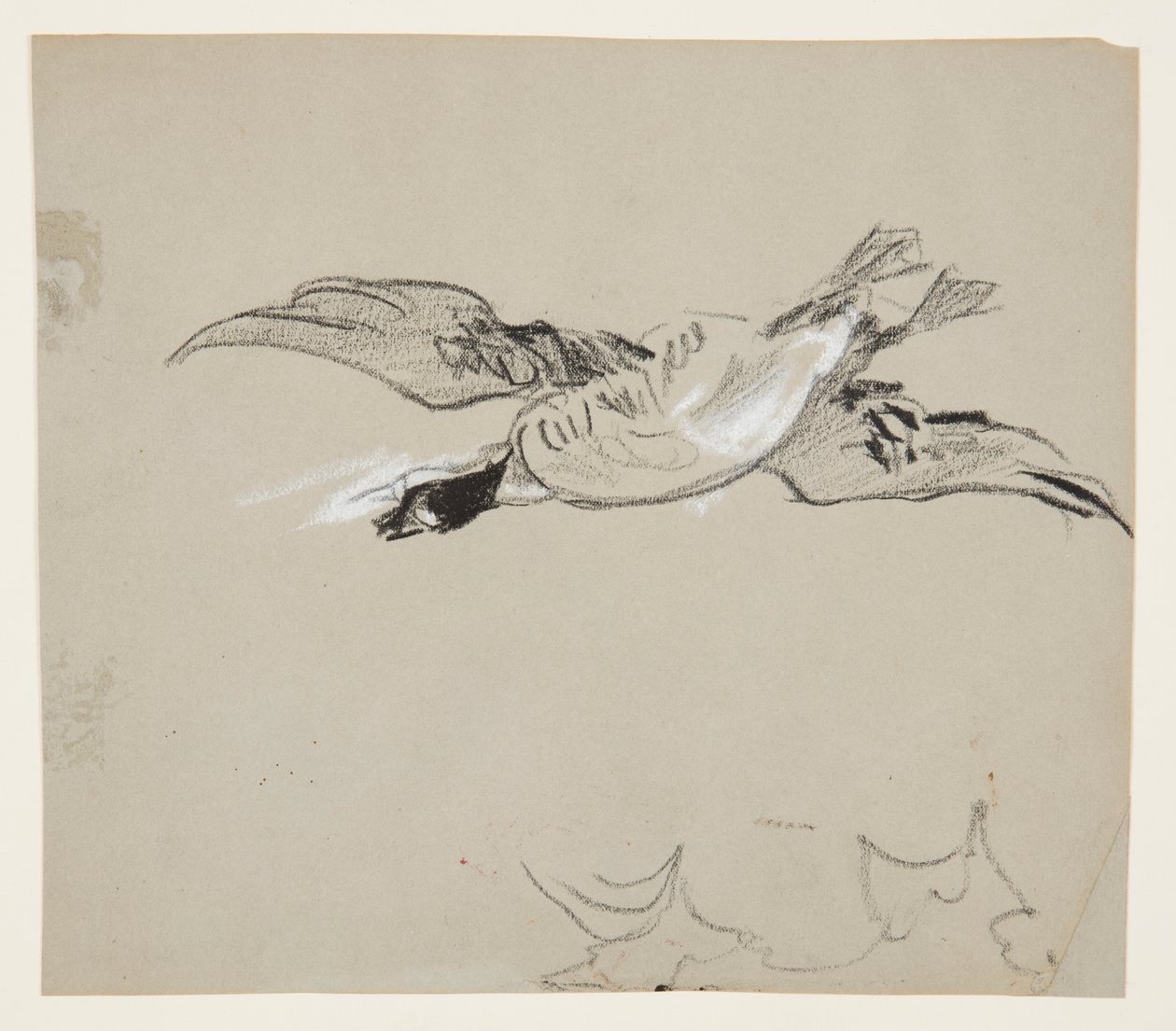 Wilde gans in vlucht door Winslow Homer