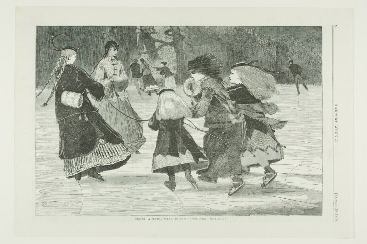 "Winter" - Schaatsscène door Winslow Homer