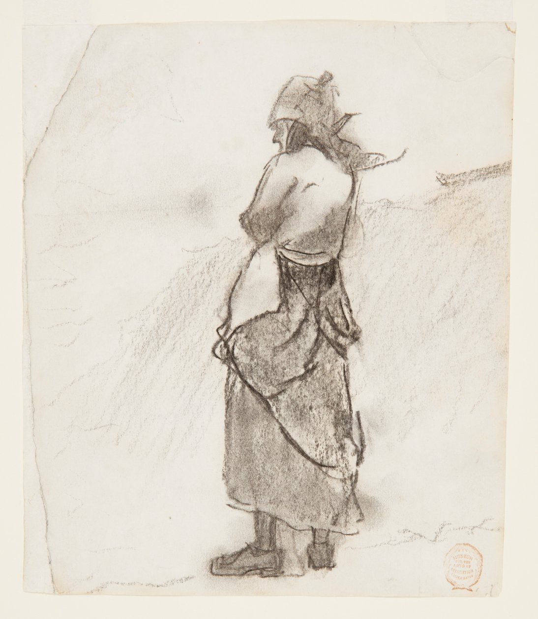 Vrouw die naar Zee Kijkt, Cullercoats, Engeland door Winslow Homer