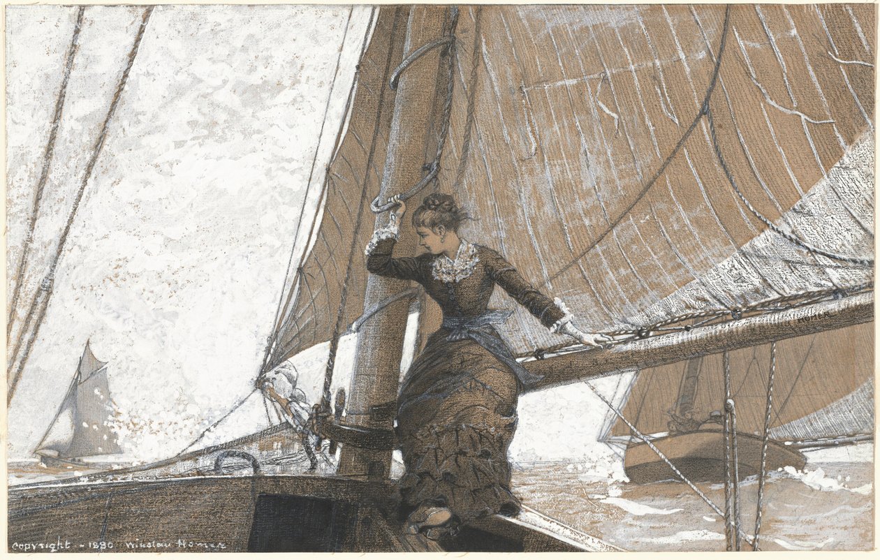 Zeilmeisje door Winslow Homer