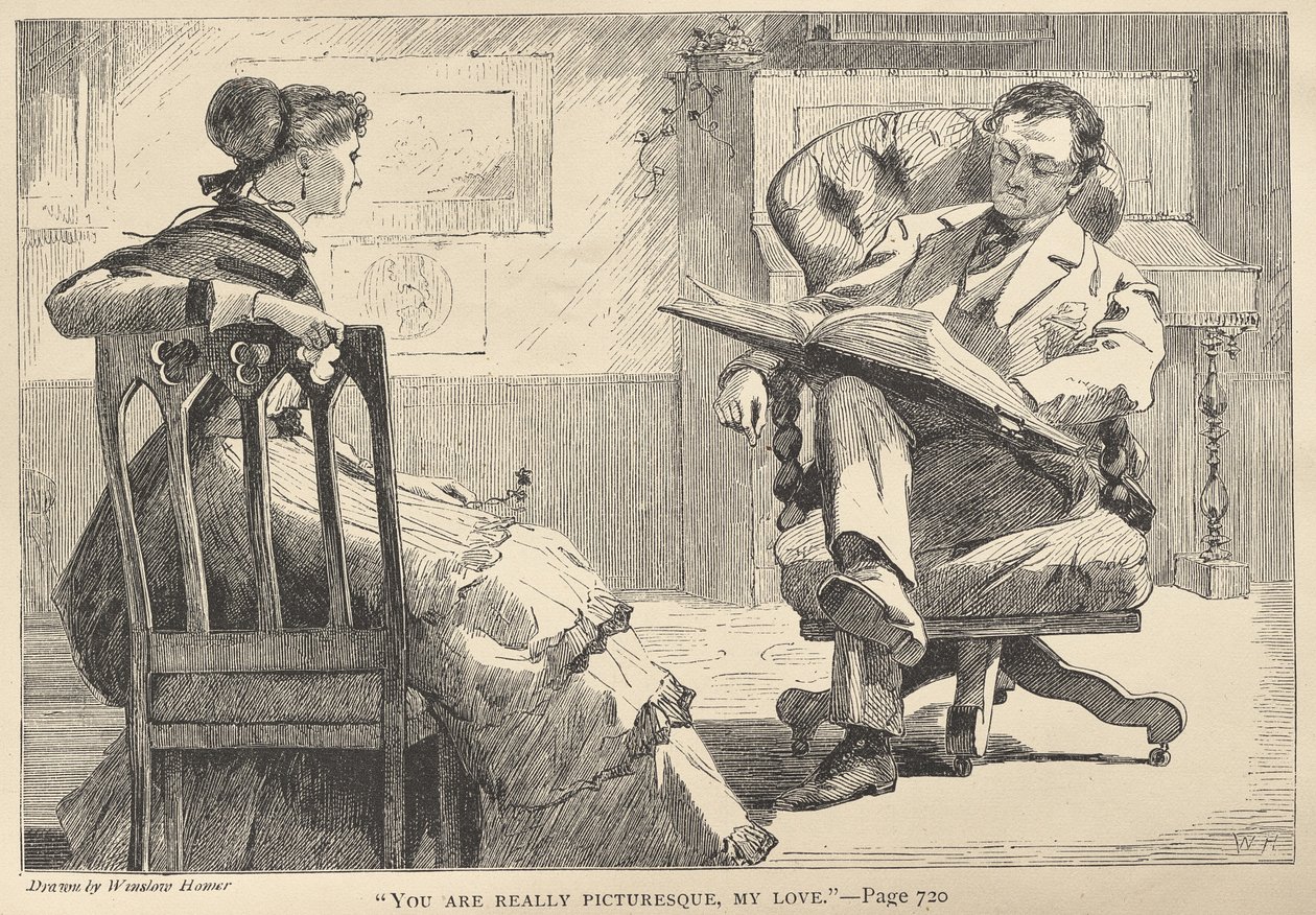 "Je bent echt schilderachtig, mijn liefste" door Winslow Homer