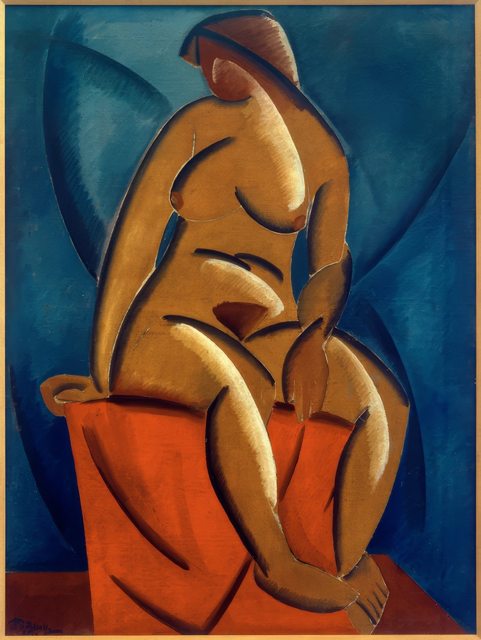 Vrouwelijk naakt (Compositie met naakt) door Wladimir F. Tatlin