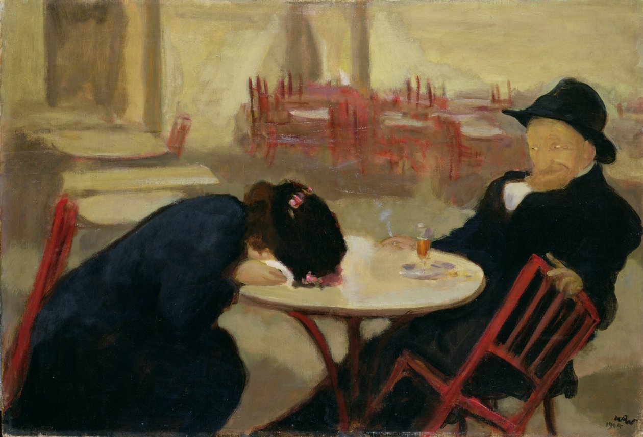 De demon of in het café, 1904 door Wojciech Stanislaw Weiss