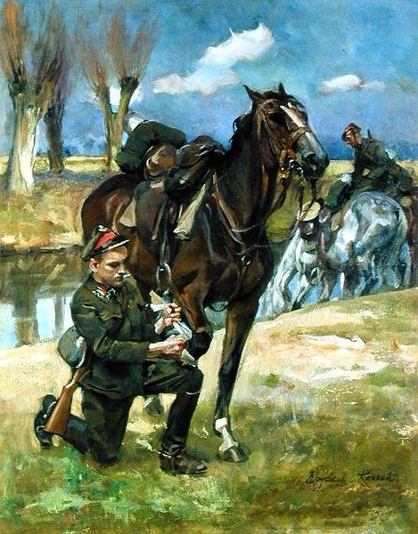 De Hulp van een Vriend door Wojciech Kossak