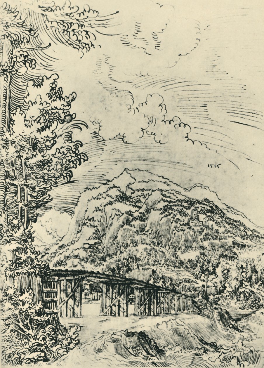 Landschap, 1515, 1943 door Wolf Huber
