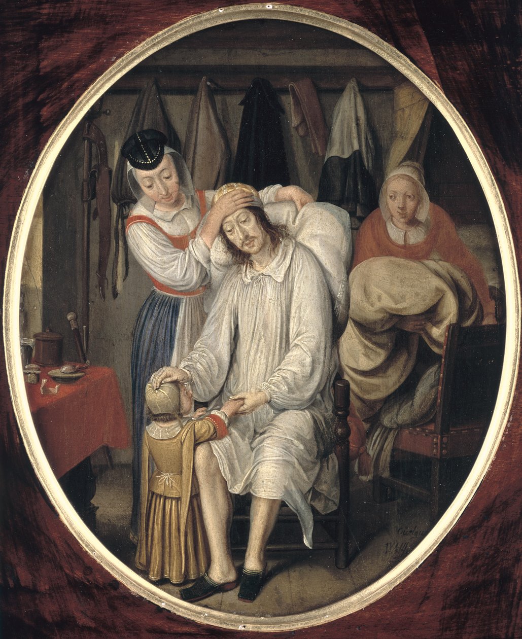 De zieke, 1669 door Wolfgang Heimbach