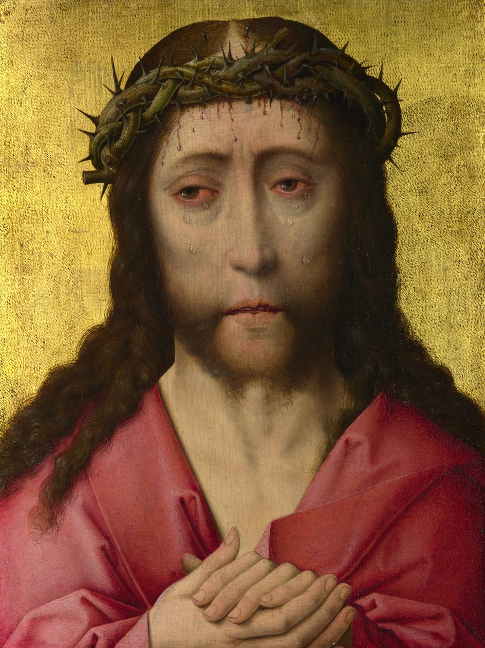 Christus gekroond met doornen door Workshop of Dirk Bouts